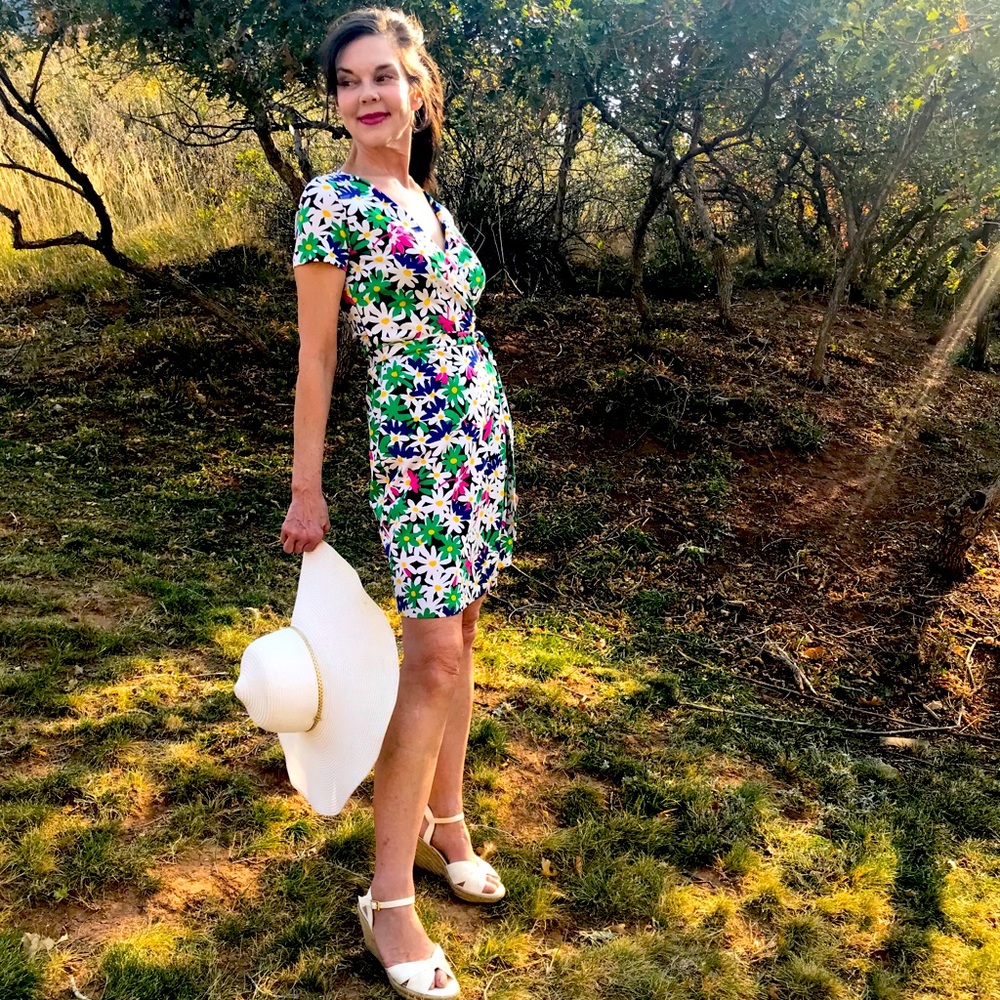 Diane Von Furstenberg silk jersey wrap dress.